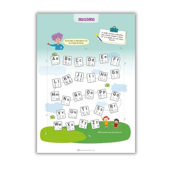 Abecedario solo letras